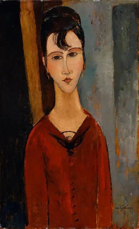 Portrait de femme (Mme C.D.) - Amedeo Modigliani image 1 tableau peint à l’huile sur toile