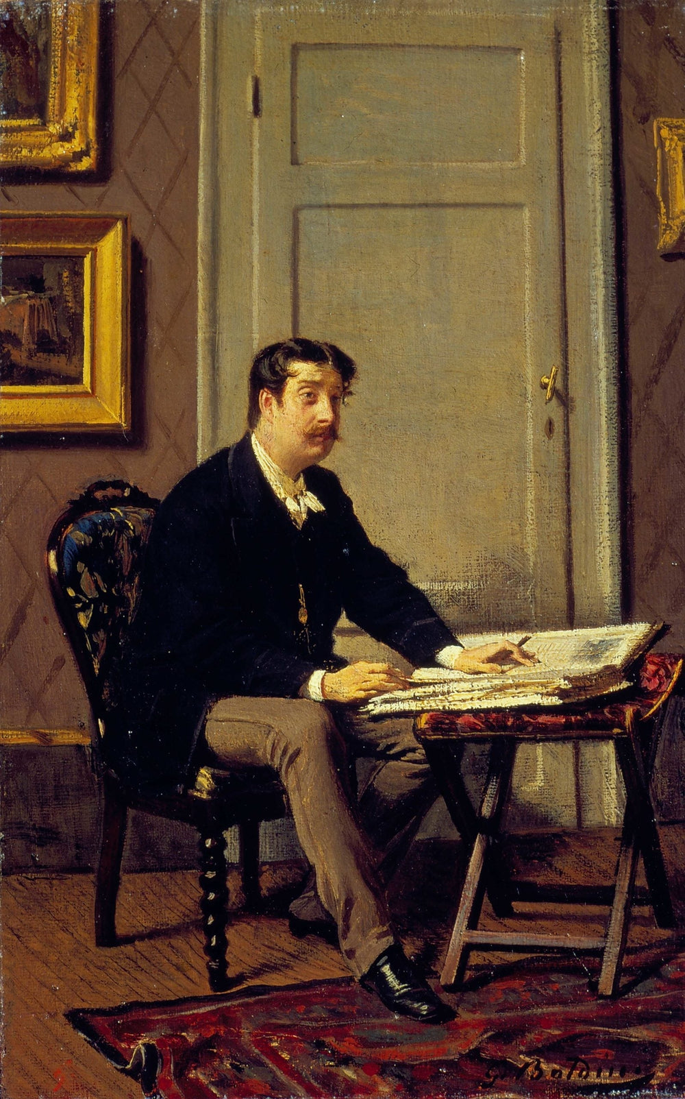 Portrait de Giorgio Sevieri - Giovanni Boldini image 1 reproduction artisanale de tableau