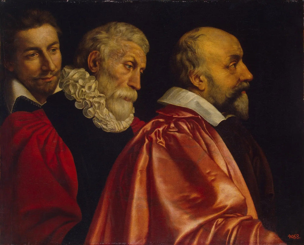 Portrait de groupe de trois membres du Conseil de Paris (fragment du tableau perdu) - Frans Pourbus the Younger image 1 tableau peint à l’huile sur toile