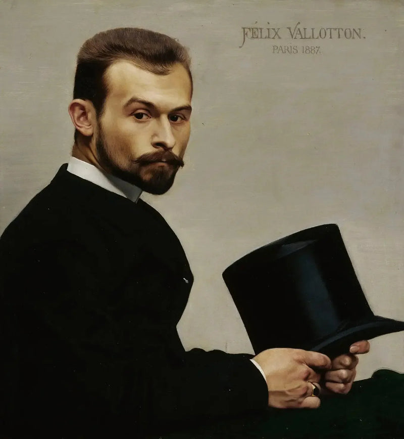 ジャシンスキが帽子をかぶっている肖像画 - フェリックス・ヴァロットン

Source:
Portrait de Jasinski tenant son chapeau - Félix Vallotton