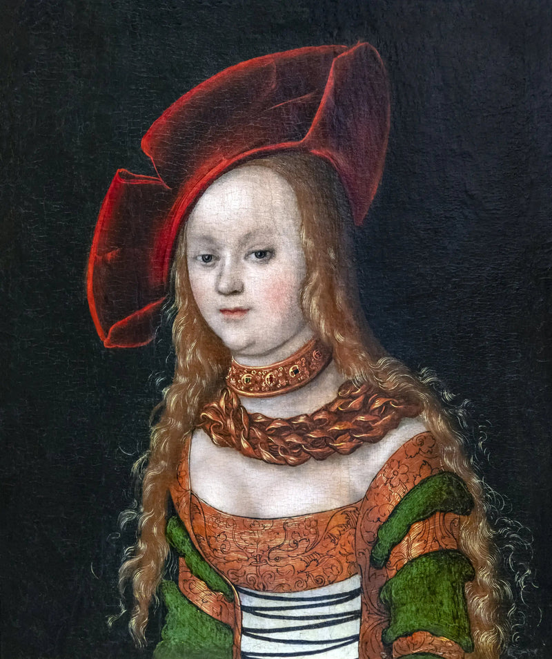 若い女性の胸像の肖像画 - ルーカス・クラナッハ・ザ・エルダー