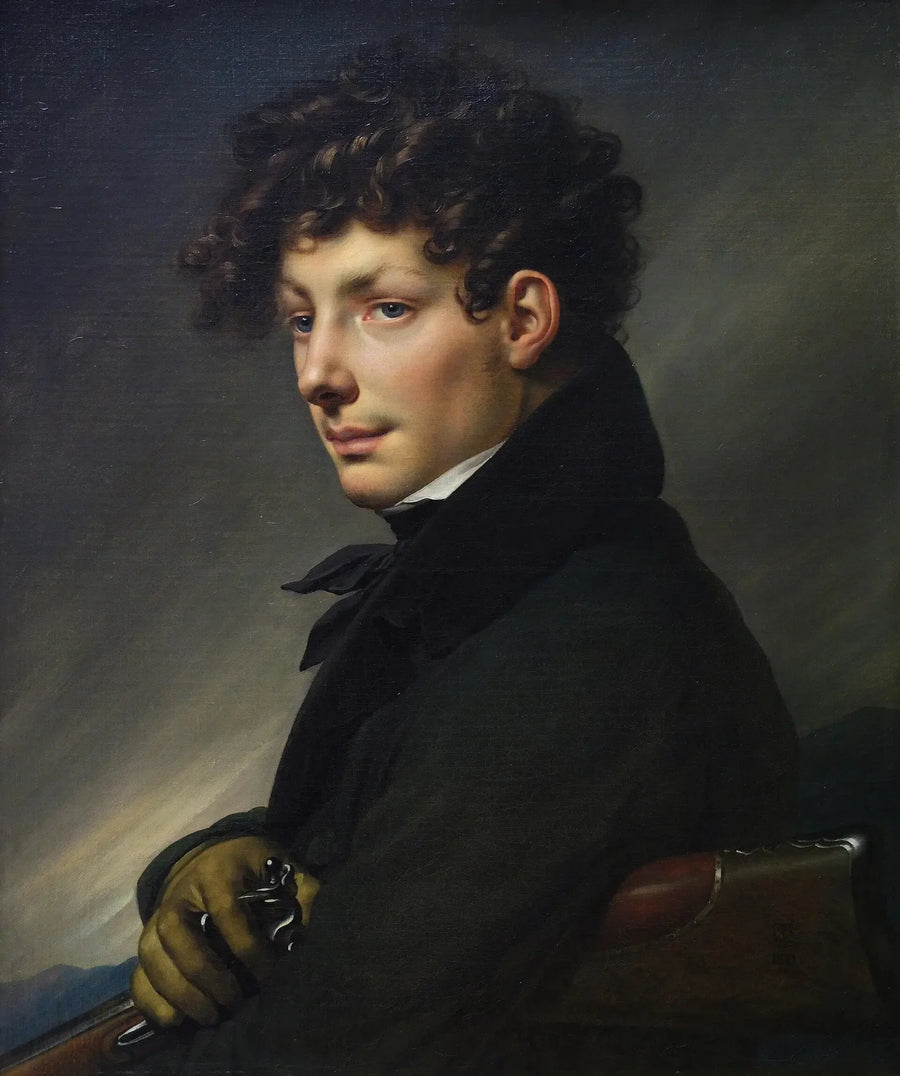 若い男性の狩人の肖像 - アンヌ＝ルイ・ジロデ

Source:
Portrait de jeune homme en chasseur - Anne-Louis Girodet