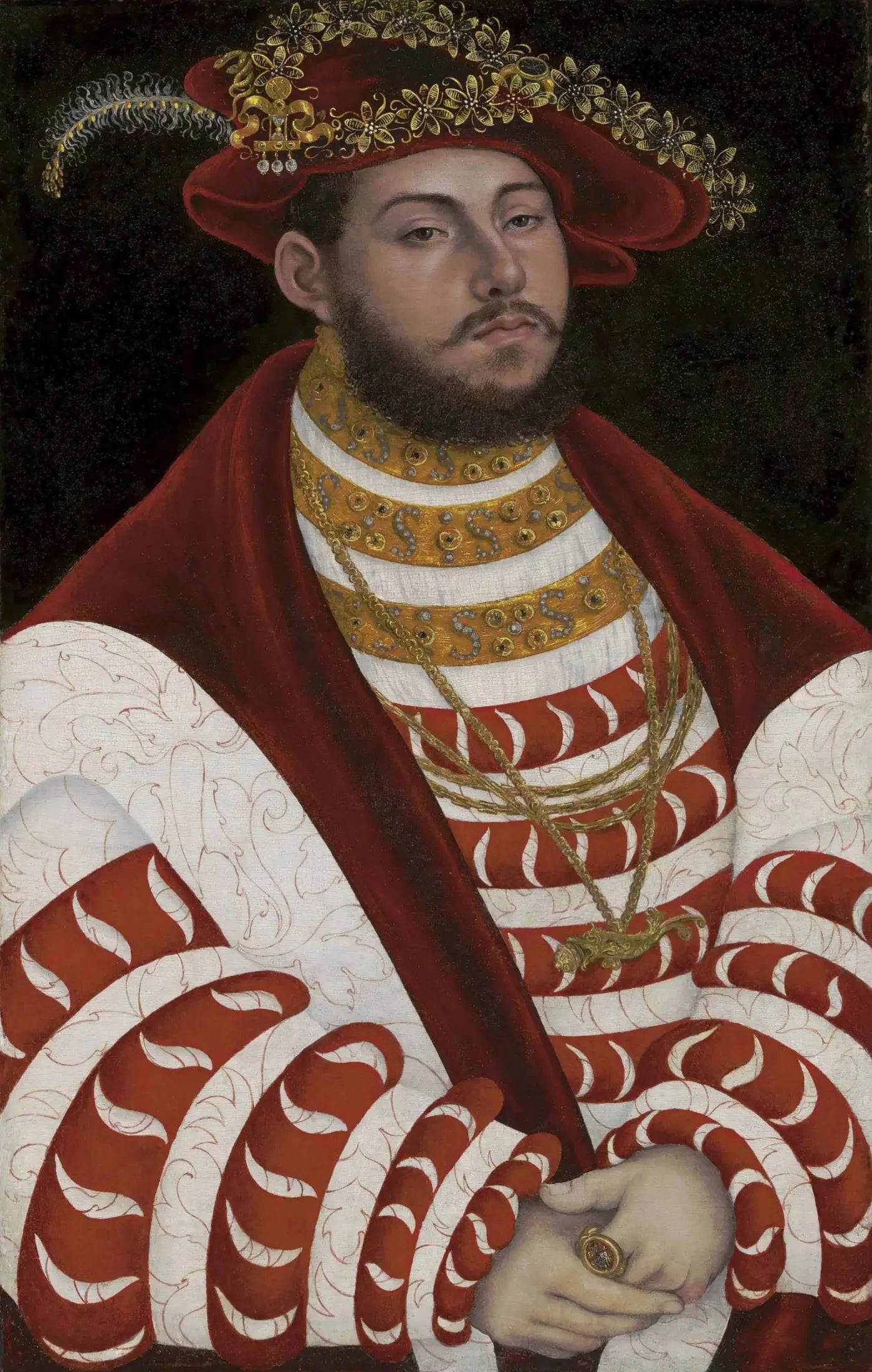 Portrait de Johann Friedrich le Magnanime en prince électeur - Lucas Cranach the Elder image 1 reproduction réalisée par Alpha Reproduction