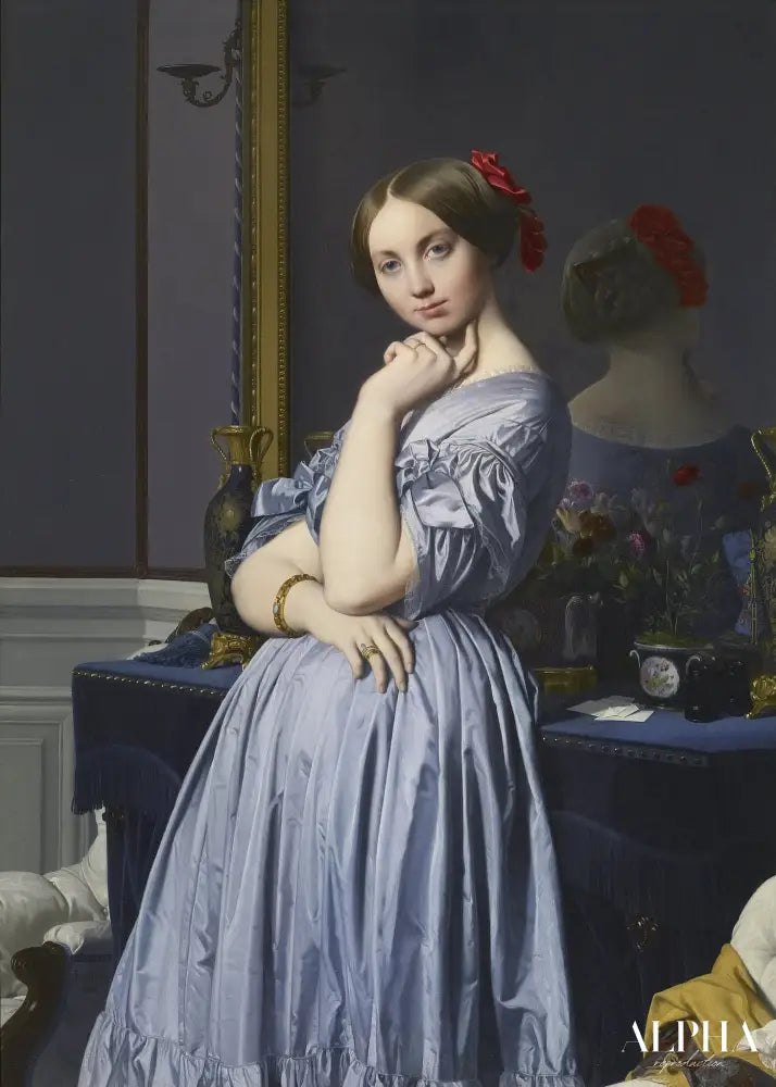 Portrait de la Comtesse d'Haussonville - Jean-Auguste-Dominique Ingres - Reproductions de tableaux et peintures haut de gamme