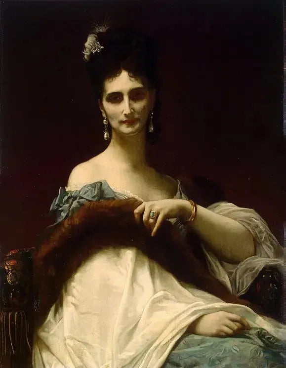 コラー伯爵夫人（旧姓マリア・リズニッヒ）の肖像 - アレクサンドル・カバネル

Source:
Portrait de la comtesse de Koller (née Maria Riznich) - Alexandre Cabanel