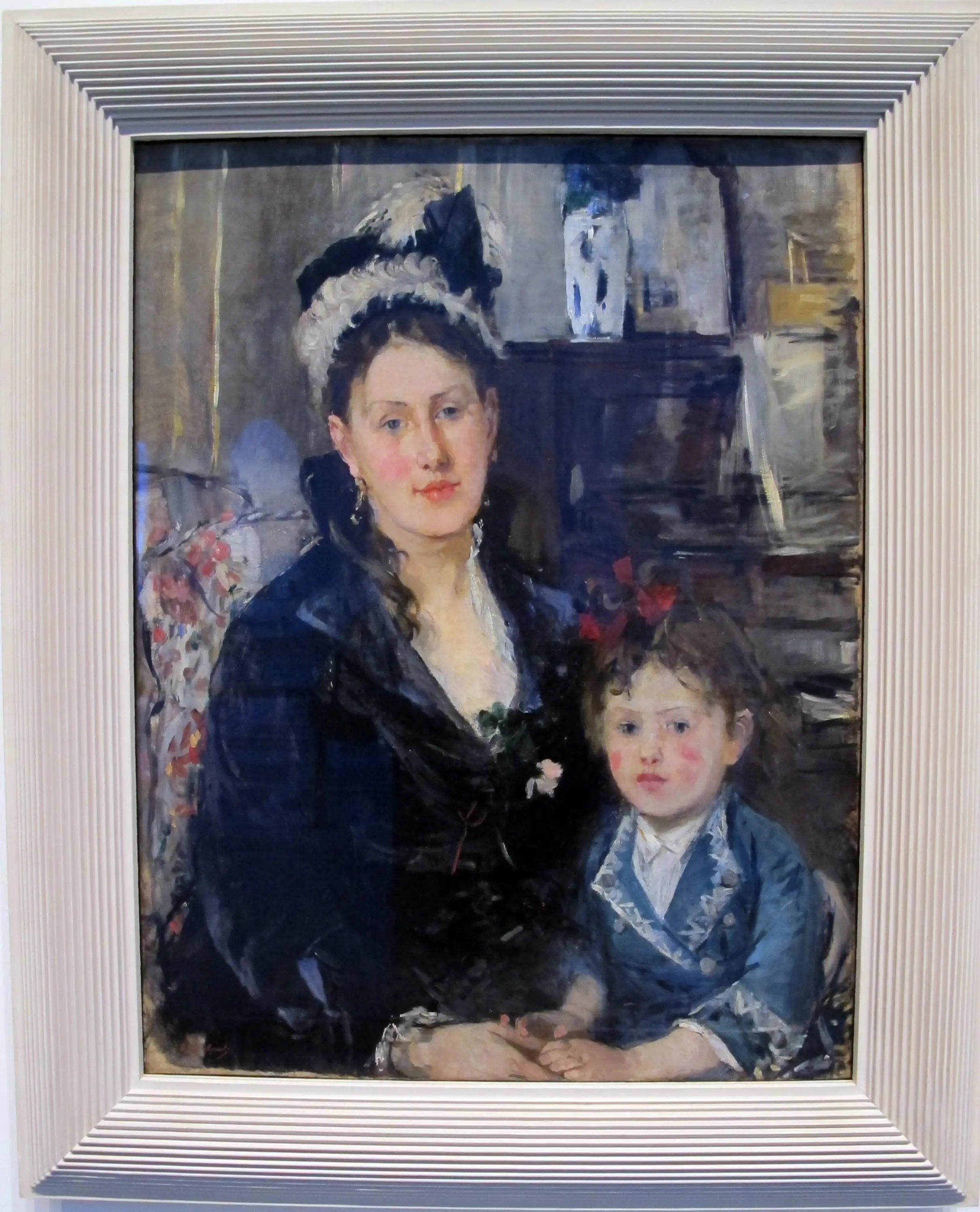 Portrait de Madame Boursier et de sa fille - Berthe Morisot image 1 reproduction de peinture à l’huile