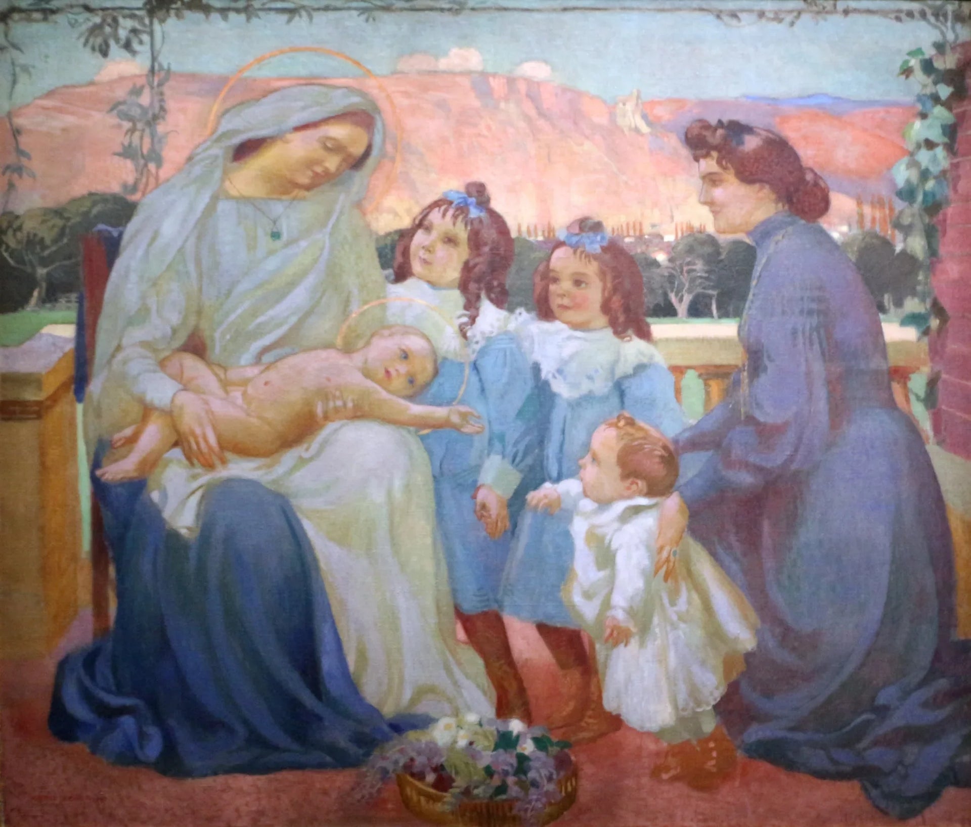 Portrait de Madame de la Laurencie et de ses enfants - Maurice Denis image 1 tableau peint à l’huile sur toile