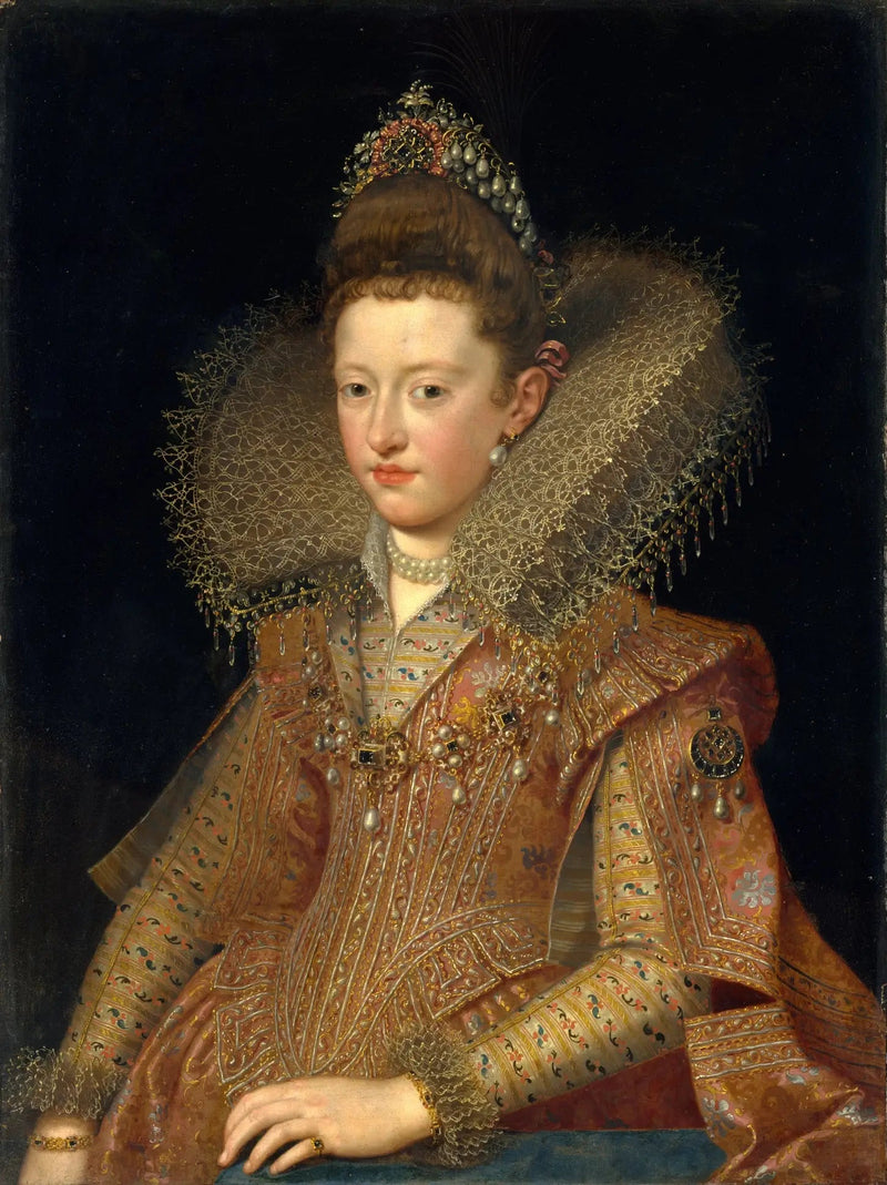 マルグリット・ド・ゴンザッグ（1591-1632）、マントヴァのプリンセス - フランス・プルブス・ザ・ヤンガー

Source:
Portrait de Marguerite de Gonzague (1591-1632), princesse de Mantoue - Frans Pourbus the Younger