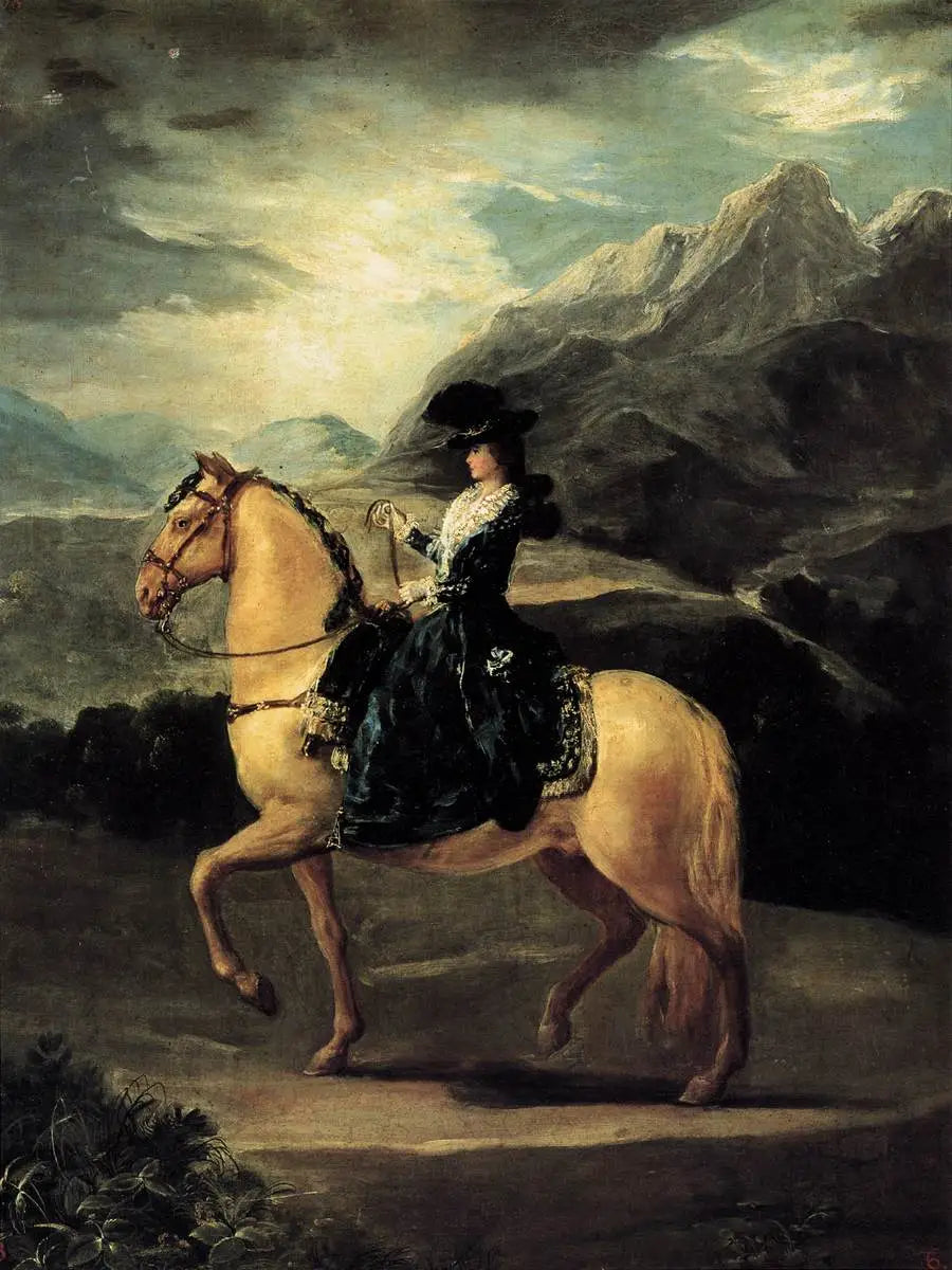 Portrait de María Teresa de Vallabriga à cheval - Francisco de Goya image 1 reproduction de peinture à l’huile