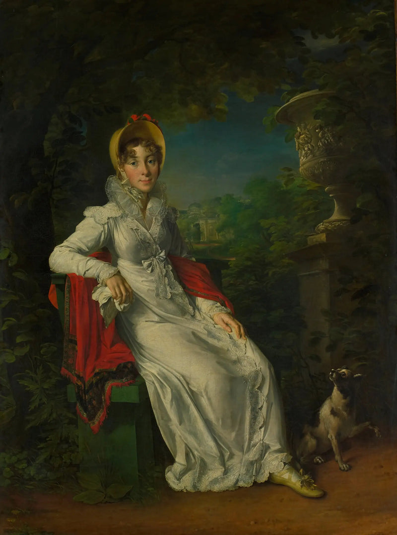 PORTRAIT_DE_MARIE_CAROLINE_FERDINANDE_ルイーズ_DE_NAPLES_POUSE_DE_CHARLES_FERDINAND_DUC_DE_BERRY_DANS_LE_PARC_DE_BAGATELLE_AU_BOIS_DE_BOULOGNE_PARIS_50x60