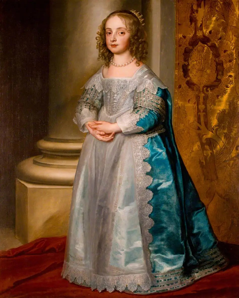 Portrait de Marie Stuart I, princesse royale et princesse d'Orange (1631-1660) - Antoine van Dyck image 1 tableau peint à l’huile sur toile