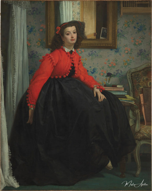 Portrait de Mlle L. L - James Tissot - Reproductions de tableaux et peintures haut de gamme