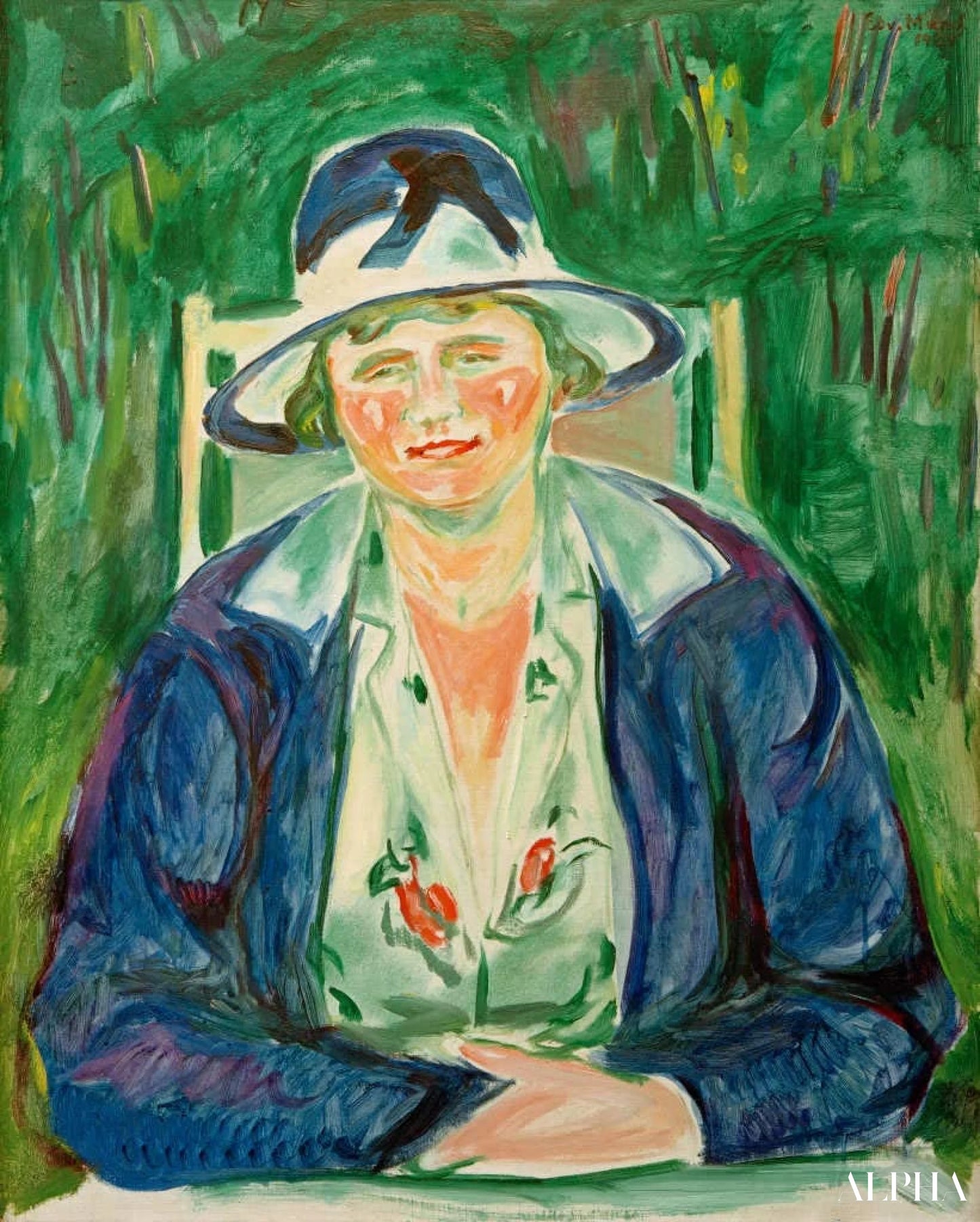 ホフマン夫人の肖像 - エドヴァルド・ムンク - 高級絵画および絵画の複製