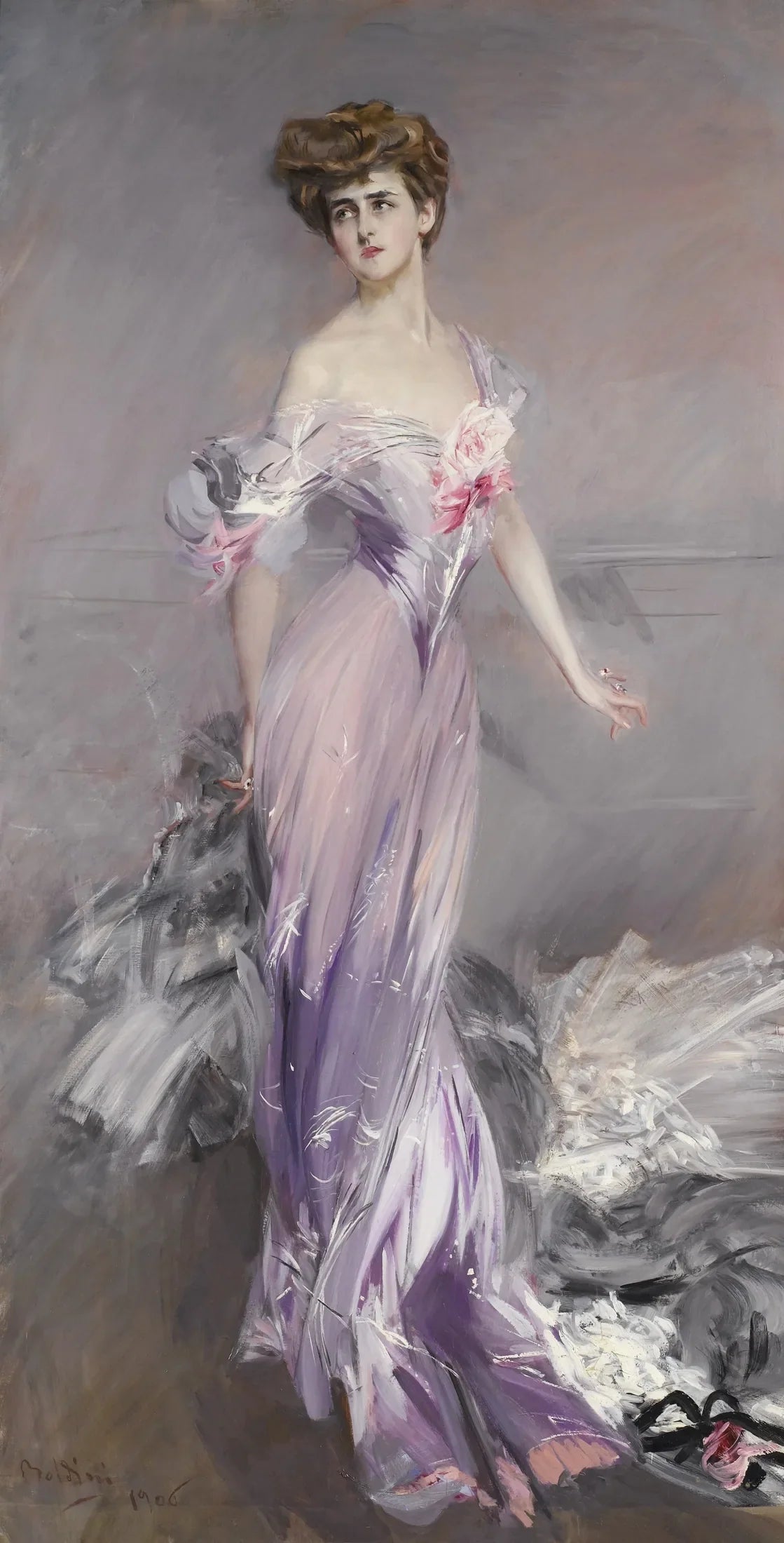 Portrait de Mme Howard Johnston - Giovanni Boldini image 1 copie de tableau peinte à la main