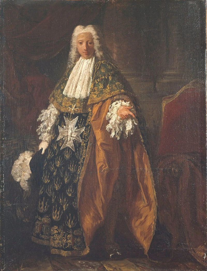 ポール・イポリット・ド・ボーヴィリエ、サン＝エナン公（1684-1776）の肖像画 - 聖霊騎士団の制服を着たピエール・スブレイラス
