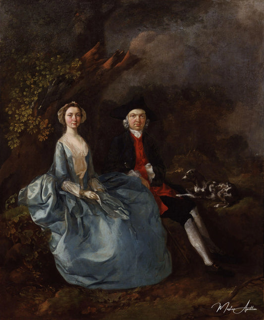 Portrait de Sarah Kirby (née Bull) et John Joshua Kirby - Thomas Gainsborough - Reproductions de tableaux et peintures haut de gamme