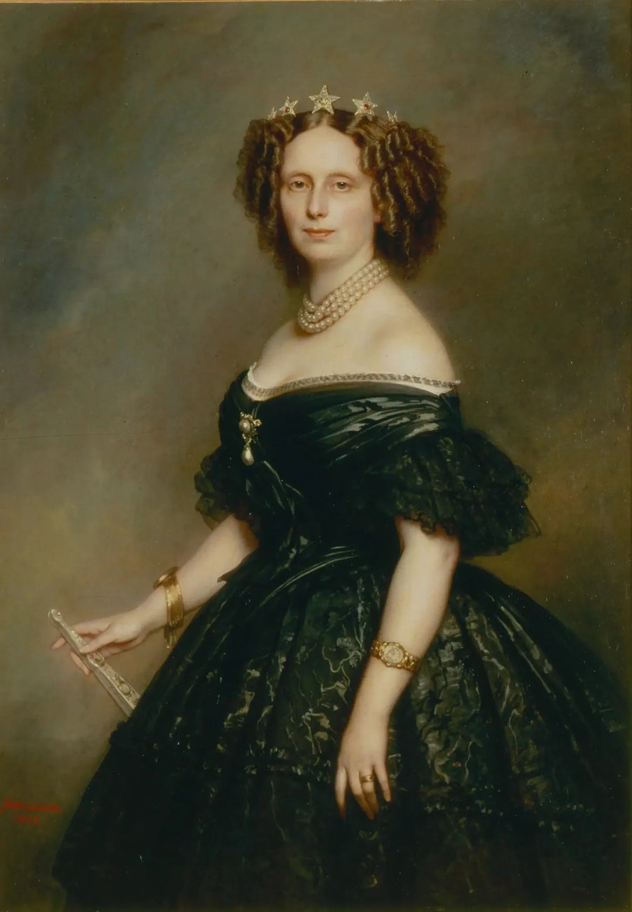 ソフィー・フォン・ヴュルテンベルク（1818–1877）、オランダ王妃 - フランツ・ザヴェル・ウィンターホルター

Source:
Portrait de Sophie de Wurtemberg (1818–1877), reine des Pays-Bas - Franz Xaver Winterhalter