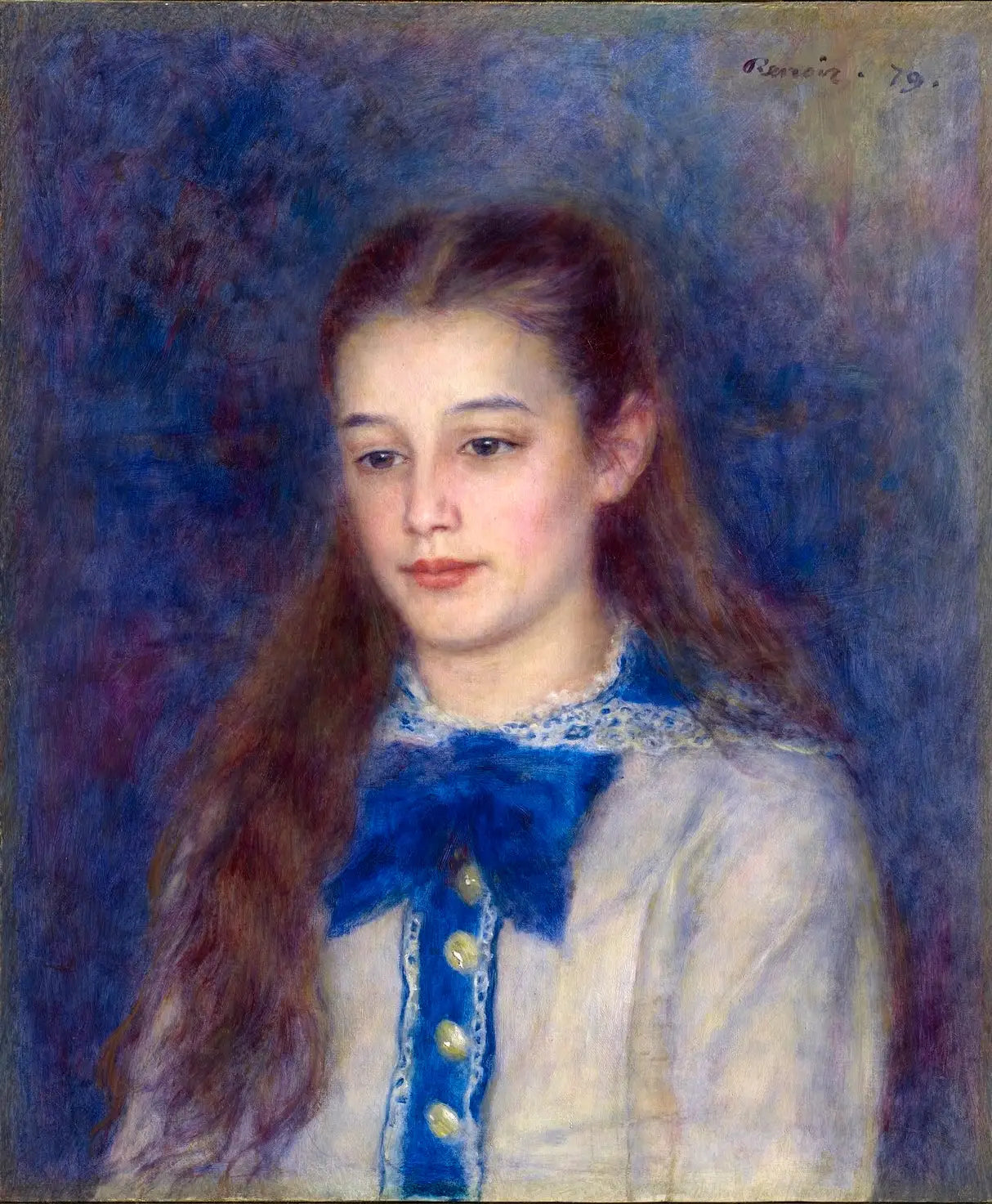 Portrait de Thérèse Bérard - Pierre-Auguste Renoir image 1 reproduction de peinture à l’huile