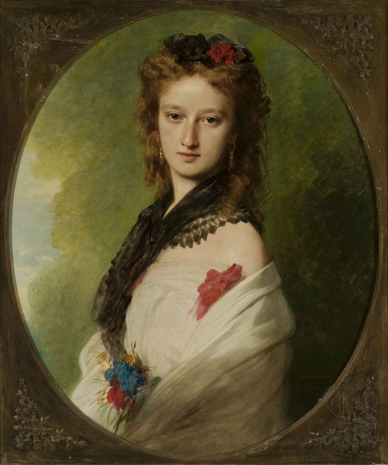 ゾフィア・ザモイスカ（旧姓ポトツカ）の肖像画 - フランツ・ザヴェル・ウィンターハルター

Source:
Portrait de Zofia Zamoyska née Potocka. - Franz Xaver Winterhalter