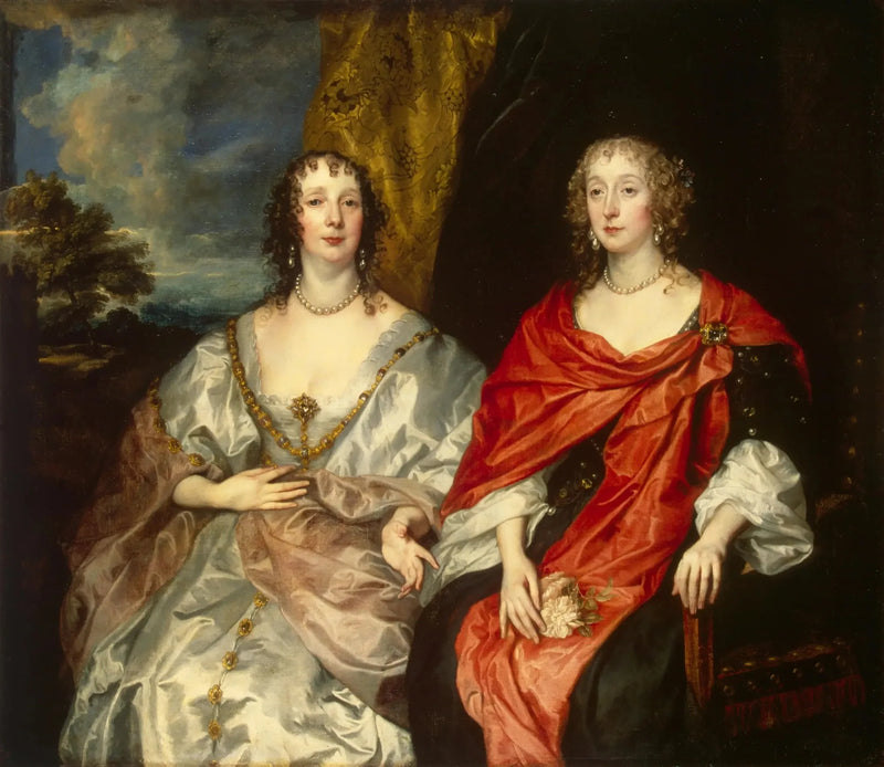 アンリエット＝マリー女王の陪臣の肖像 - アントワーヌ・ヴァン・ダイク

Source:
Portrait des dames d'honneur de la reine Henriette-Marie - Antoine van Dyck