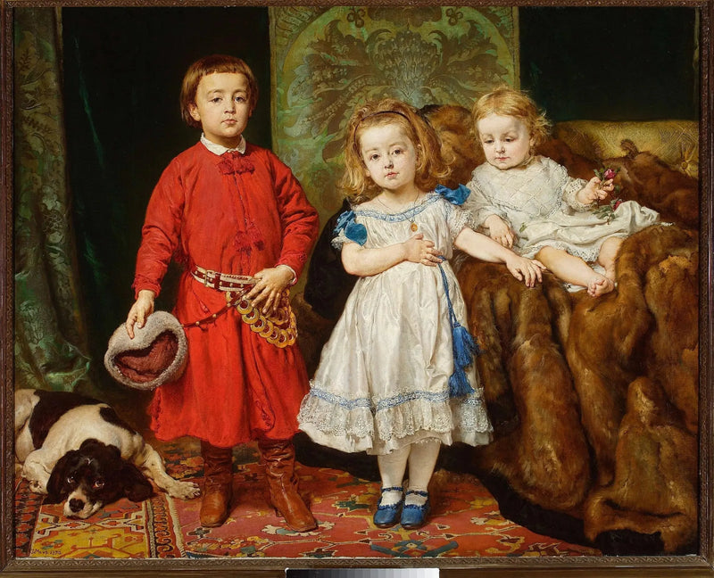 アーティストの子供たちの肖像：タデウシュ、ヘレナ、ベアタ - ヤン・マテイコ

Source:
Portrait des enfants de l'artiste : Tadeusz, Helena et Beata - Jan Matejko