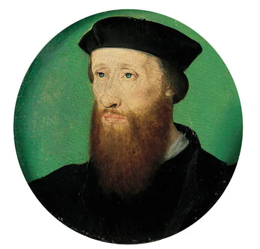 Portrait dit de Jean Calvin - Corneille de Lyon image 1 reproduction artisanale de tableau