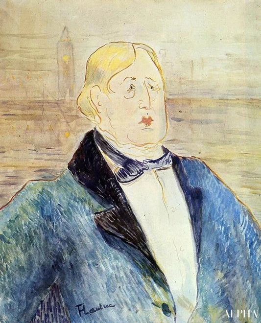 オスカー・ワイルドの肖像 - トゥールーズ＝ロートレック - 高級絵画および絵画の複製