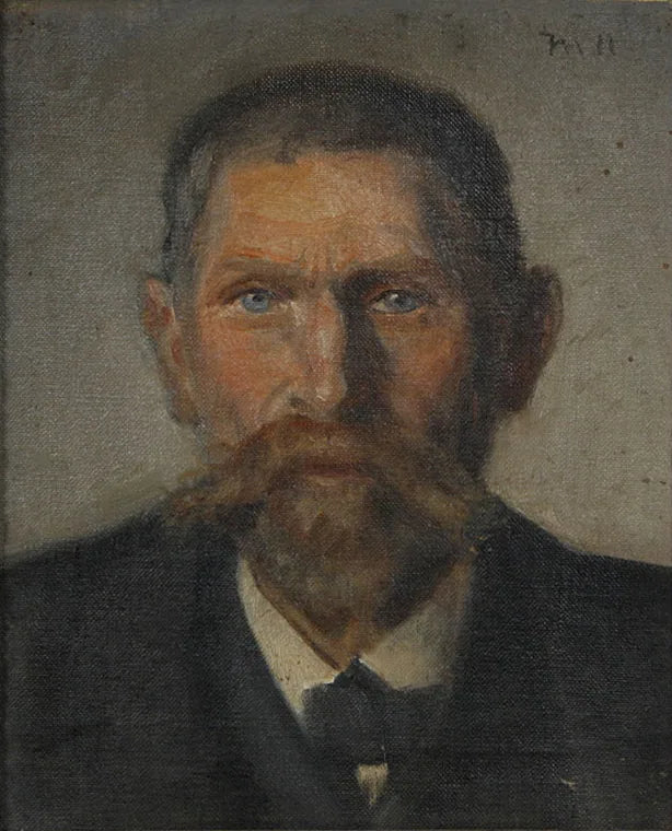Portrait du pêcheur Jens Martin Jensen Røntved. - Michael Peter Ancher