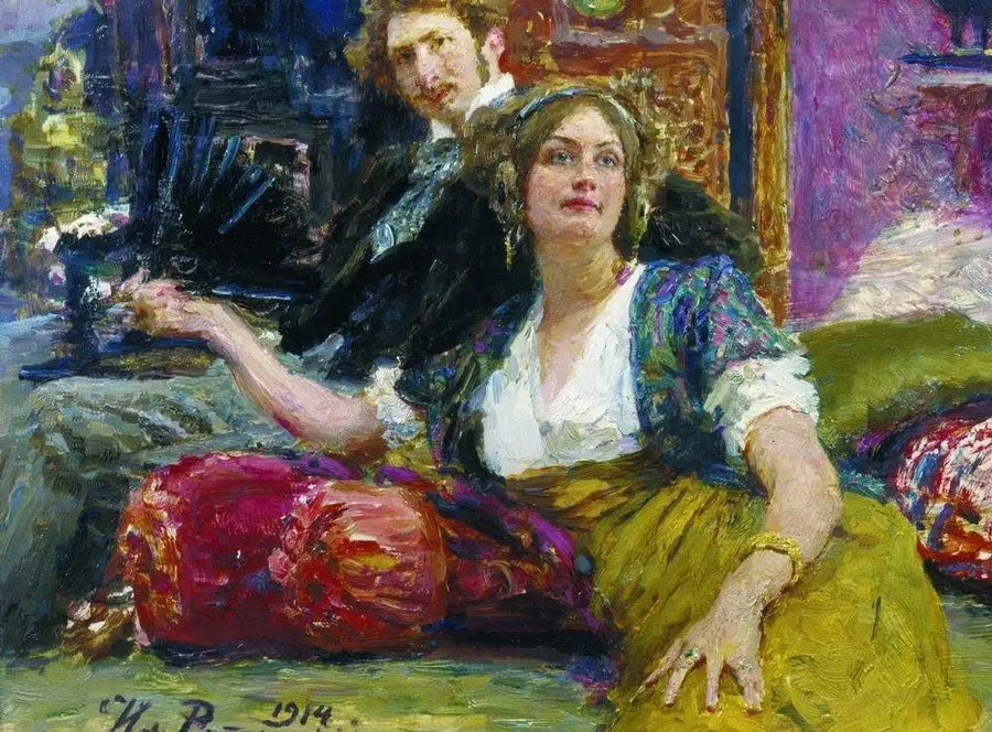 詩人、小説家、翻訳者、劇作家セルゲイ・ミトロファノヴィッチ・ゴロデツキーとその妻 - イリヤ・レーピン

Source:
Portrait du poète, prosateur, traducteur et dramaturge Sergueï Mitrofanovitch Gorodetski avec sa femme - Ilya Repin