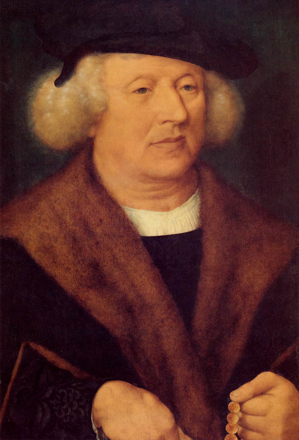 portrait d’un homme avec une casquette noire - Joos van Cleve - Alpha Reproduction