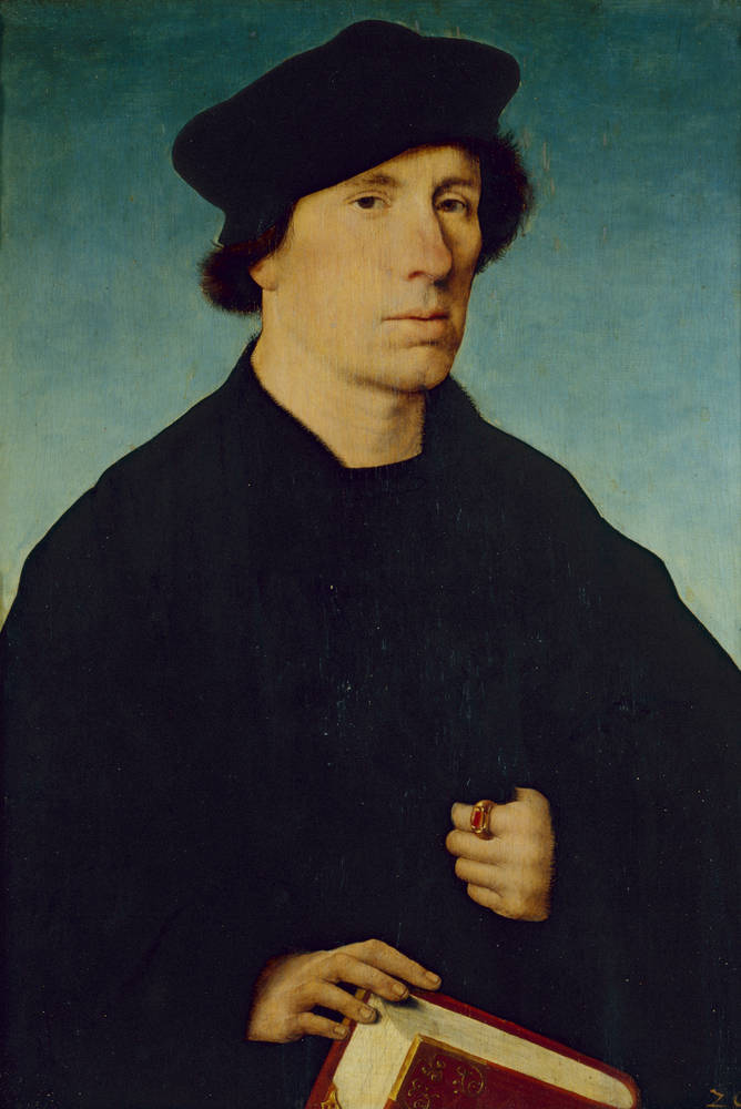 Portrait d’un homme sans barbe - Joos van Cleve - Alpha Reproduction