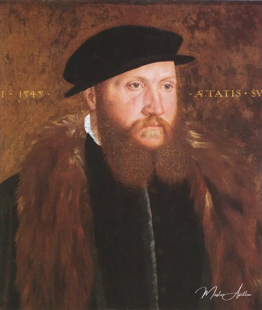 Portrait d'un inconnu portant une casquette noire - Hans Holbein le Jeune - Reproductions de tableaux et peintures haut de gamme