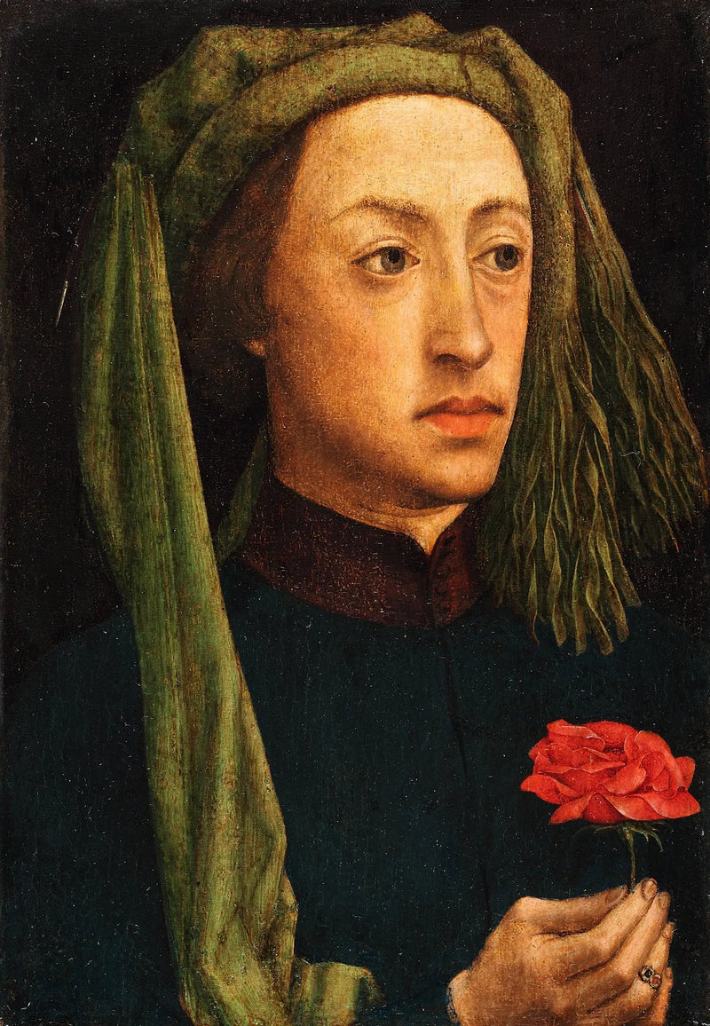 赤いバラを持つ若い男性の肖像 - ヤン・ヴァン・エイク

Source:
Portrait d'un jeune homme tenant une rose rouge - Jan van Eyck