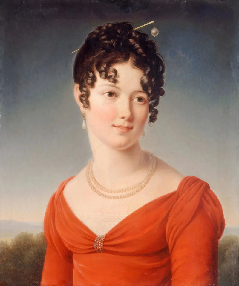 フレール公爵夫人アレクサンドリーヌ＝アンヌ・ド・ラ・パリュの胸像肖像画 - フランソワ・ジェラール

Source:
Portrait en buste d'Alexandrine-Anne de la Pallu, marquise de Flers (1786-1832) - François Gérard
