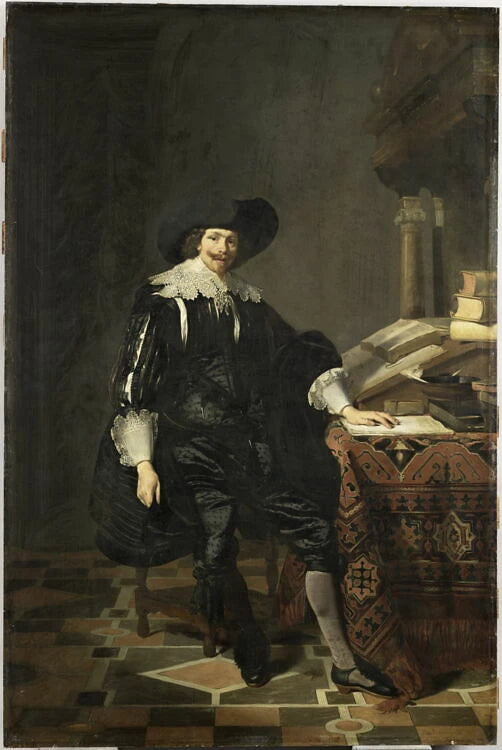 Portrait d'un homme assis près d'une table - Thomas de Keyser