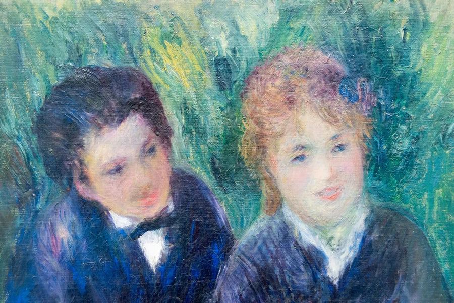 若い男性と若い女性の肖像 - ピエール＝オーギュスト・ルノワール