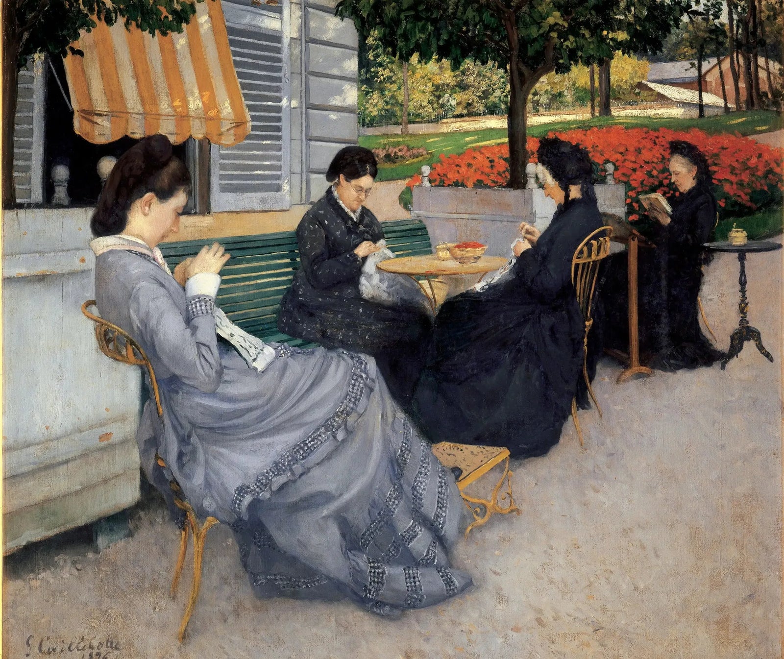 Portraits à la campagne - Gustave Caillebotte image 1 reproduction de peinture à l’huile