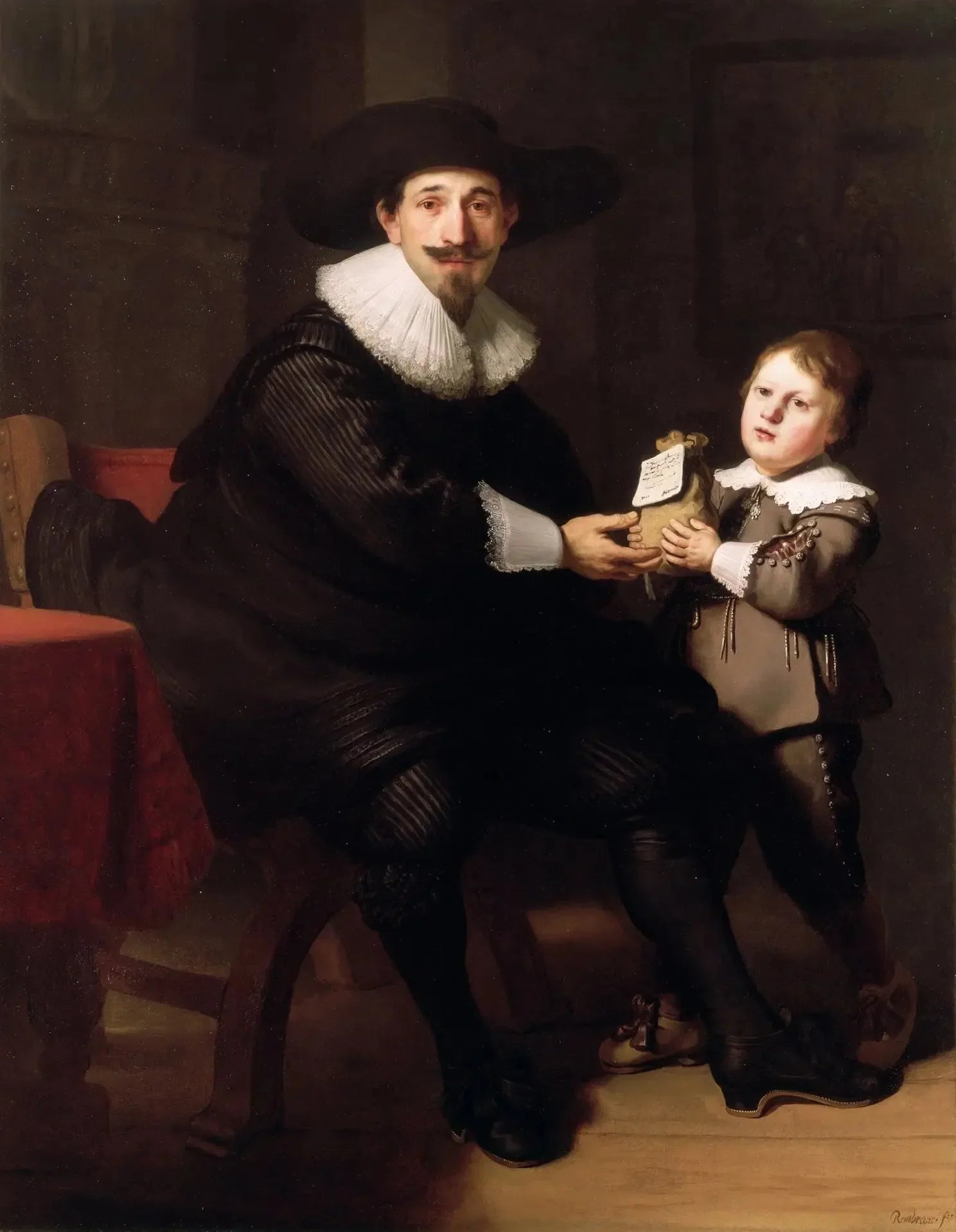 Portraits de Jean Pellicorne et de son fils Casper - Rembrandt image 1 reproduction de peinture à l’huile