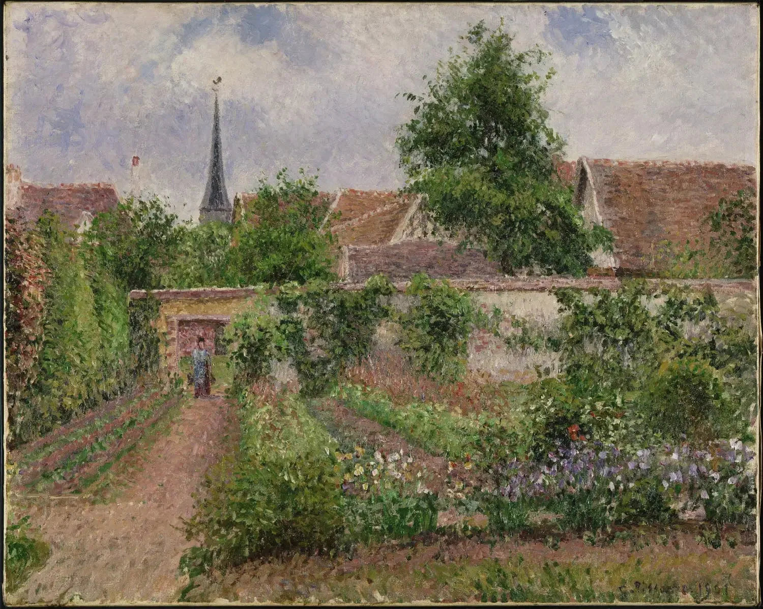 Potager, matin nuageux, Eragny - Camille Pissarro image 1 copie de tableau peinte à la main