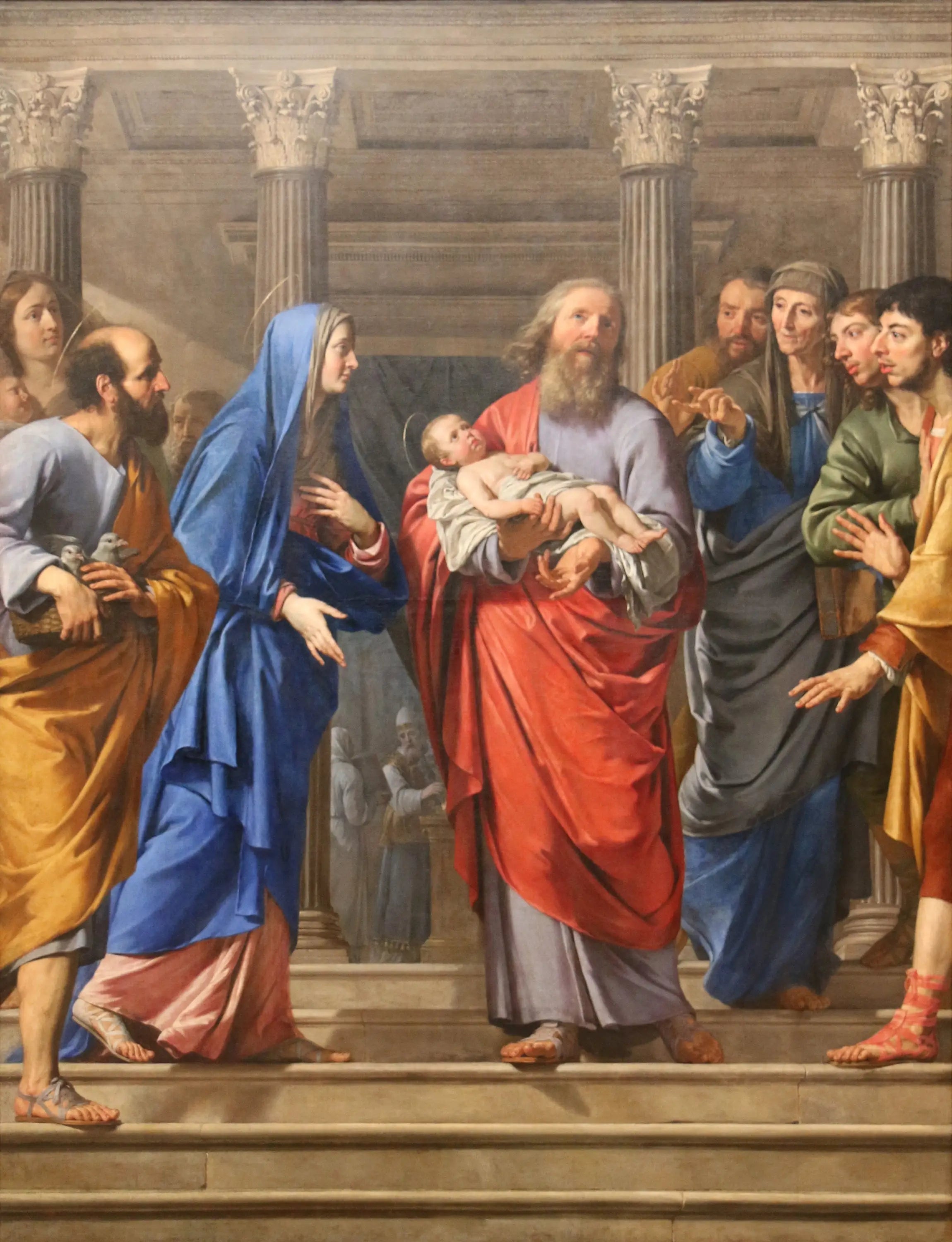 Présentation de l'enfant Jésus au Temple - Philippe de Champaigne image 1 copie de tableau peinte à la main