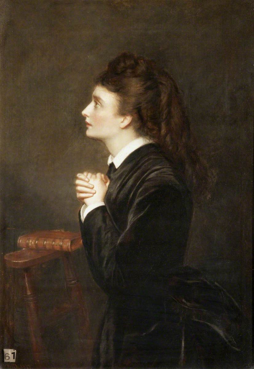 Prière - William Powell Frith image 1 copie de tableau peinte à la main