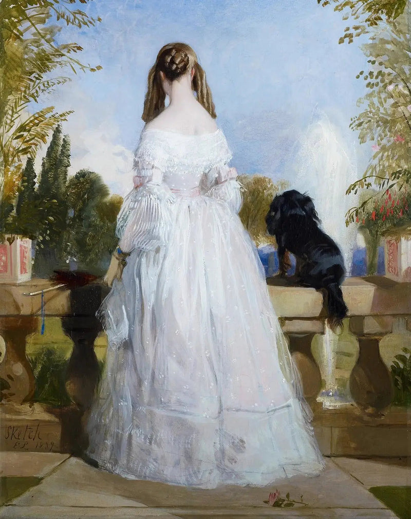 サクス＝コーブルク＝ゴータ公女ヴィクトワール（1822-1857） - エドウィン・ヘンリー・ランジー

Source:
Princesse Victoire de Saxe-Cobourg-Gotha (1822-1857) - Edwin Henry Landseer