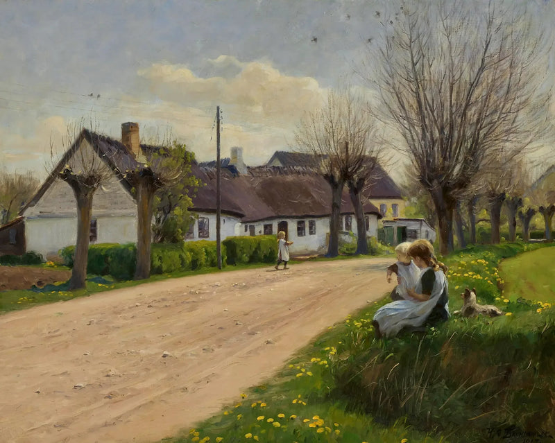 道路沿いの少女たちがいる村の春 - H. A. Brendekilde

Source:
Printemps dans un village avec des filles au bord de la route. - H. A. Brendekilde