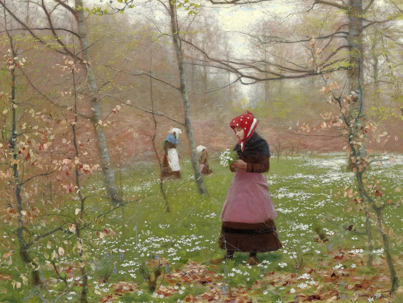 春。最初のアネモネ。 - H. A. Brendekilde

Source:
Printemps. Les premières anémones. - H. A. Brendekilde