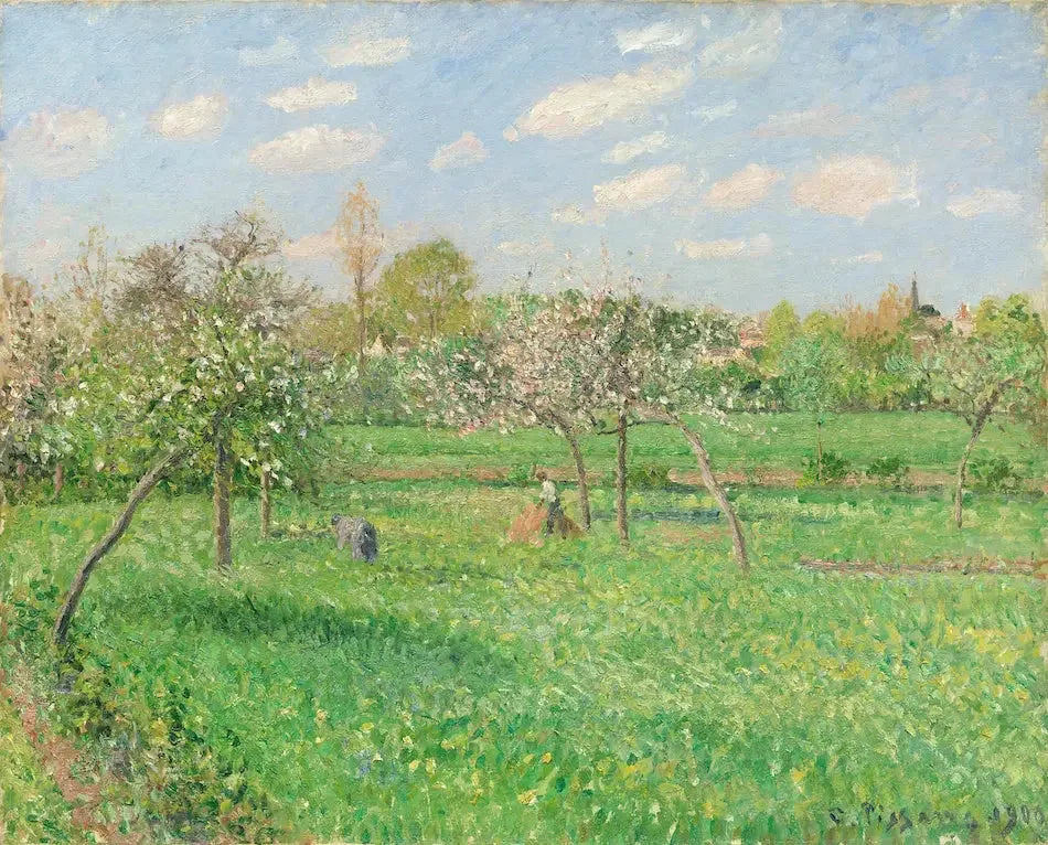 Printemps, matin, soleil, Éragny - Camille Pissarro image 1 tableau peint à l’huile sur toile