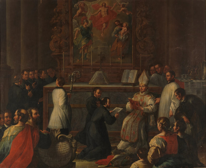 Profession de vœux des Pères Francisco Caracciolo et Augustine Adorno devant le Vicaire Général du Diocèse de Naples - Pedro Rodríguez de Miranda