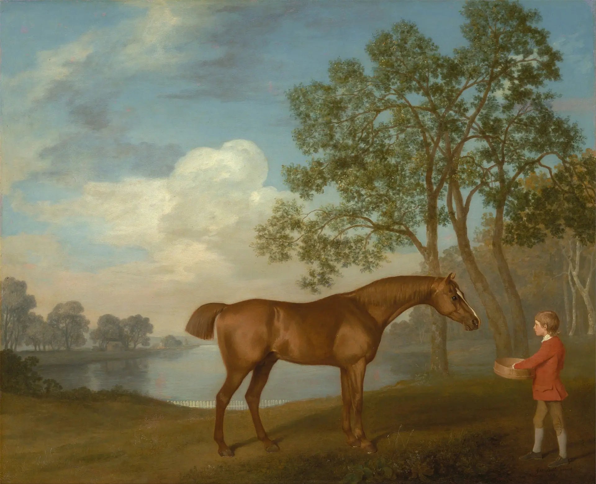 Pumpkin avec un garçon d'écurie - George Stubbs image 1 reproduction de peinture à l’huile