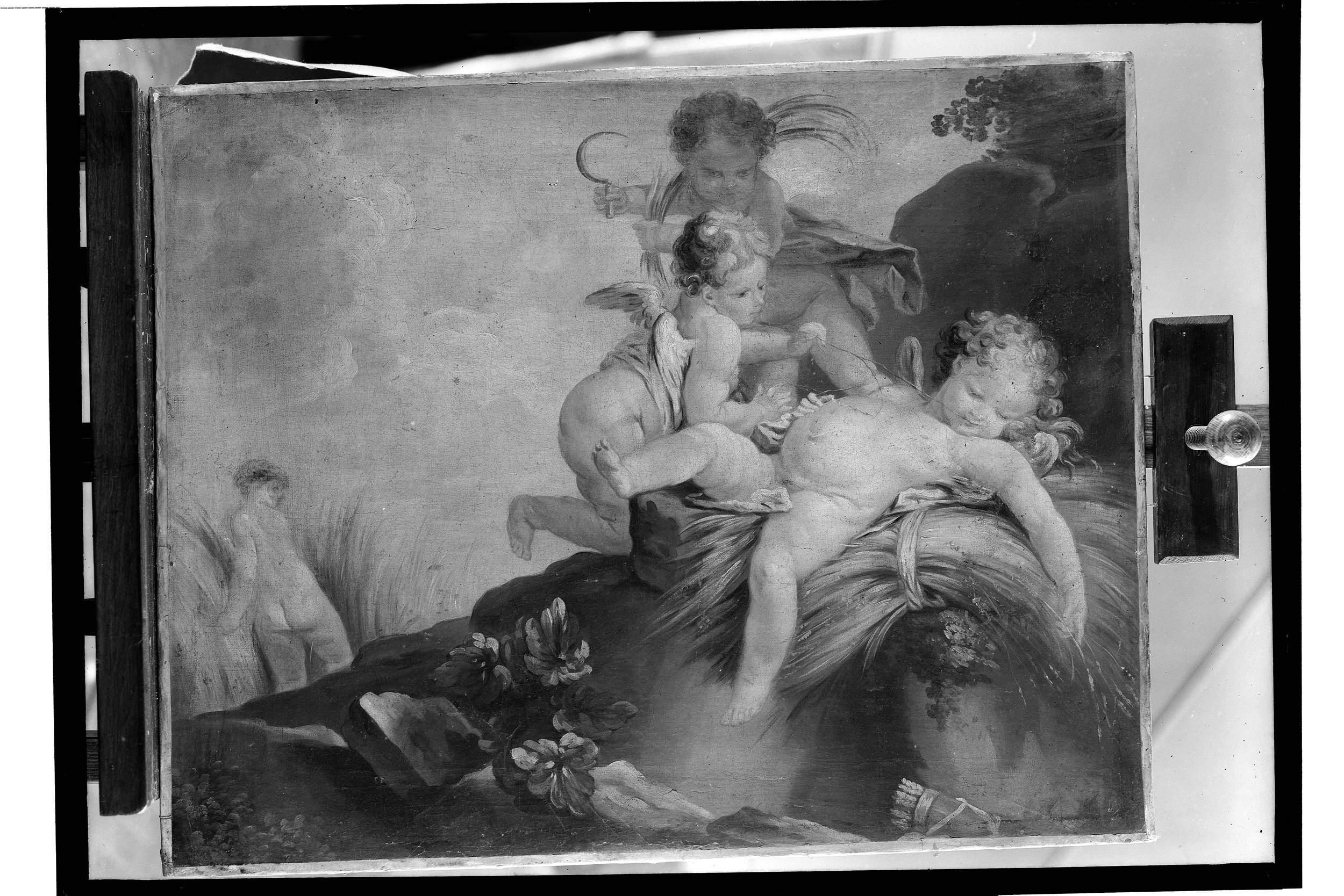 麦畑で遊ぶ子供たち（収穫の愛） - フランソワ・ブーシェ

Source:
Putta jouant dans le champ de céréales (L'amour moissonneur) - François Boucher