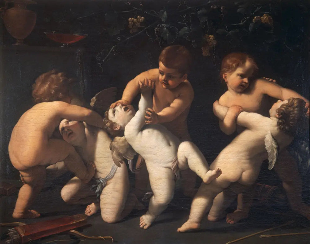 Putti combattants - Guido Reni image 1 reproduction d’œuvre d’art à l’huile