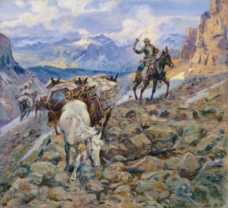 ダイヤモンドを身に着けたミュール - シャルル・マリオン・ラッセル

Source:
Quand les mules portent des diamants - Charles Marion Russell